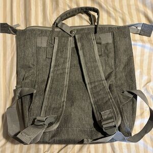 Grey insulated backpack diaper bag